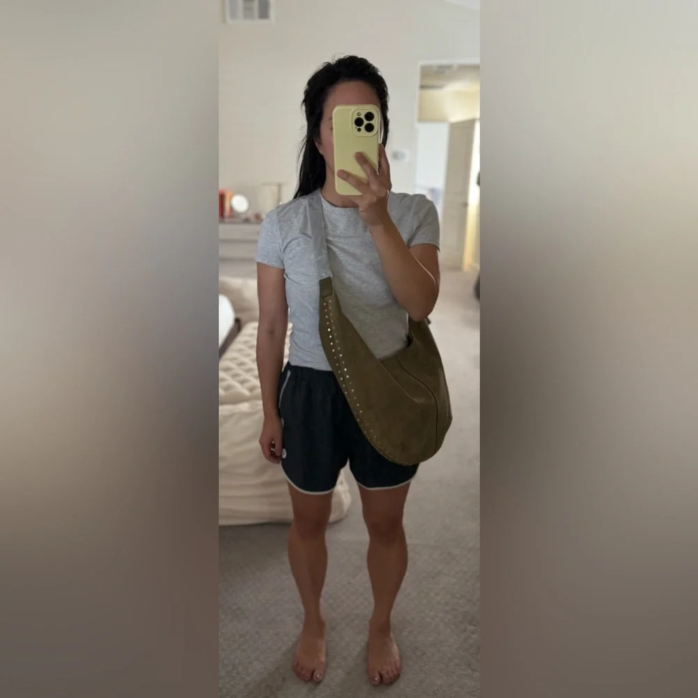 Madewell Suede Essentials Slouch Hobo Bag in Aged Olive - Picture 12 of 12